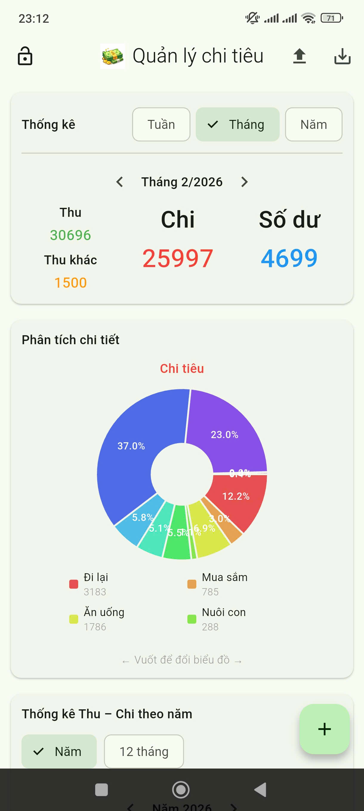 QL Thu Chi Screenshot 1