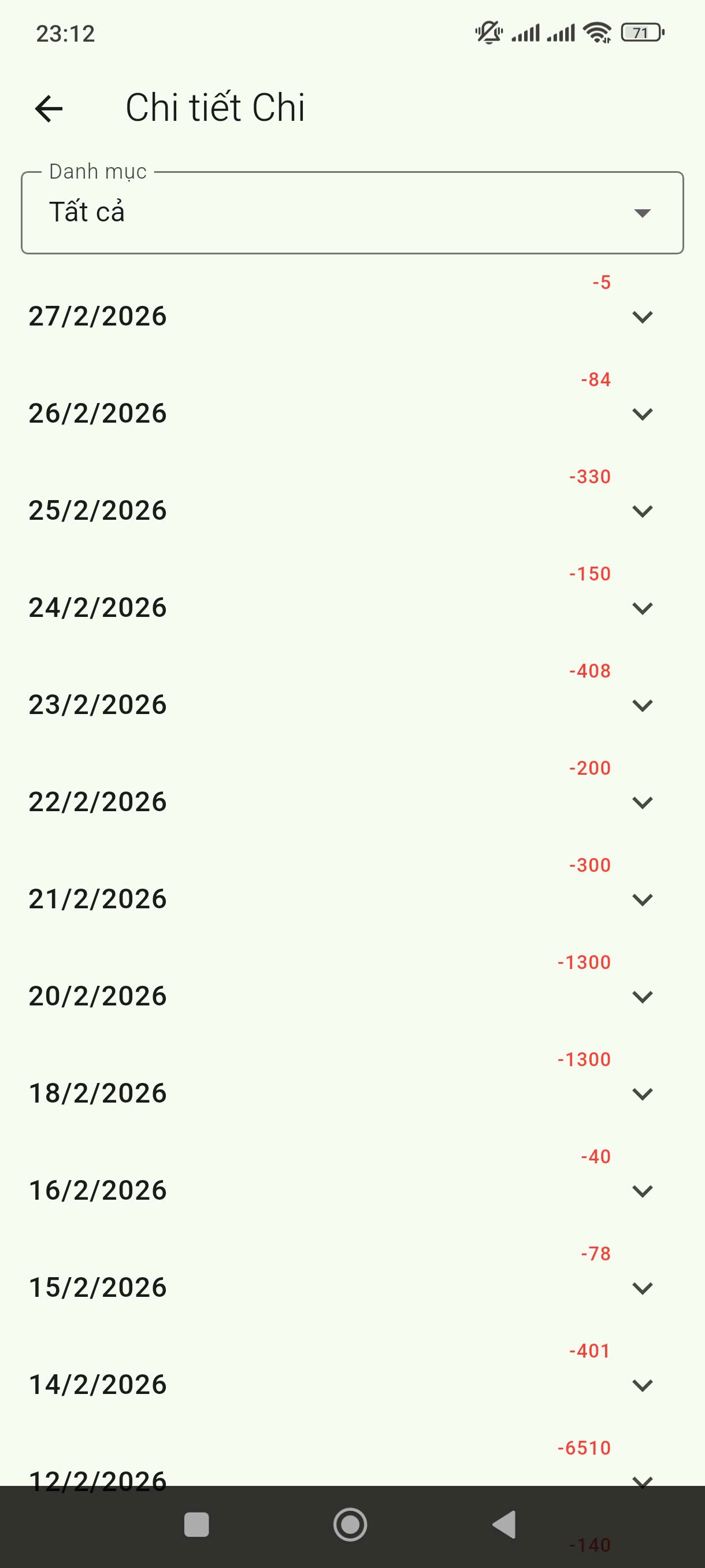 QL Thu Chi Screenshot 2